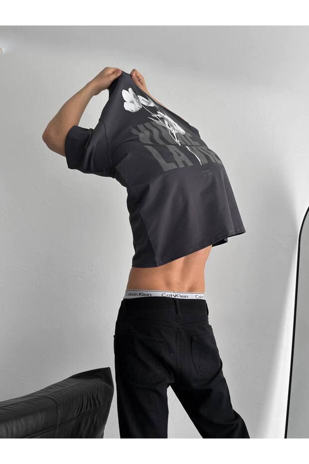 La Vie Unisex Baskılı Oversize Tshirt - 2