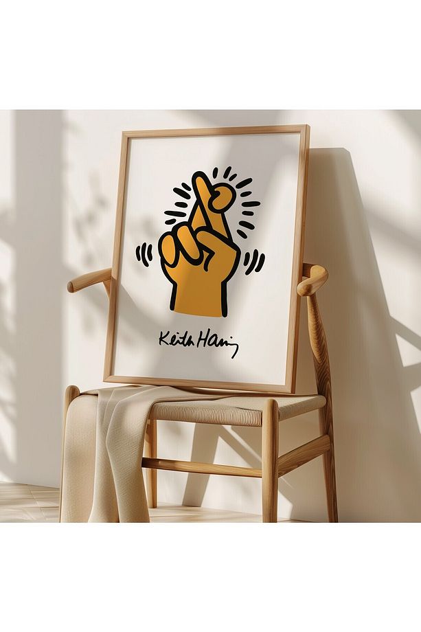 3'lü Keith Haring Tablo seti, Duvar Dekoru, Genç ve Çocuk Odası Dekoru, Çerçevesiz Poster - 4