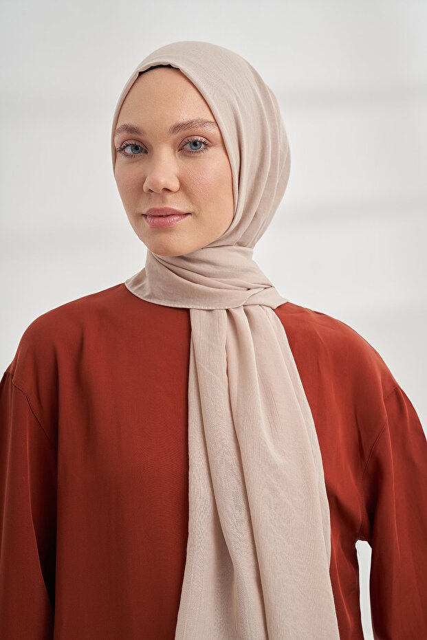Rustic Cotton Shawl Mink Color (Thin Comfortable Comfortable Does Not Want to Iron)