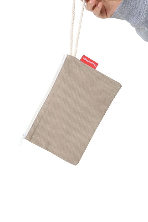 Bej Clutch Bez Çanta - 5