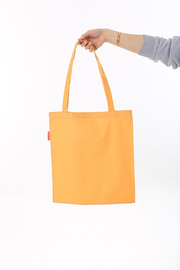 Baskısız Sarı Bez Çanta - 2