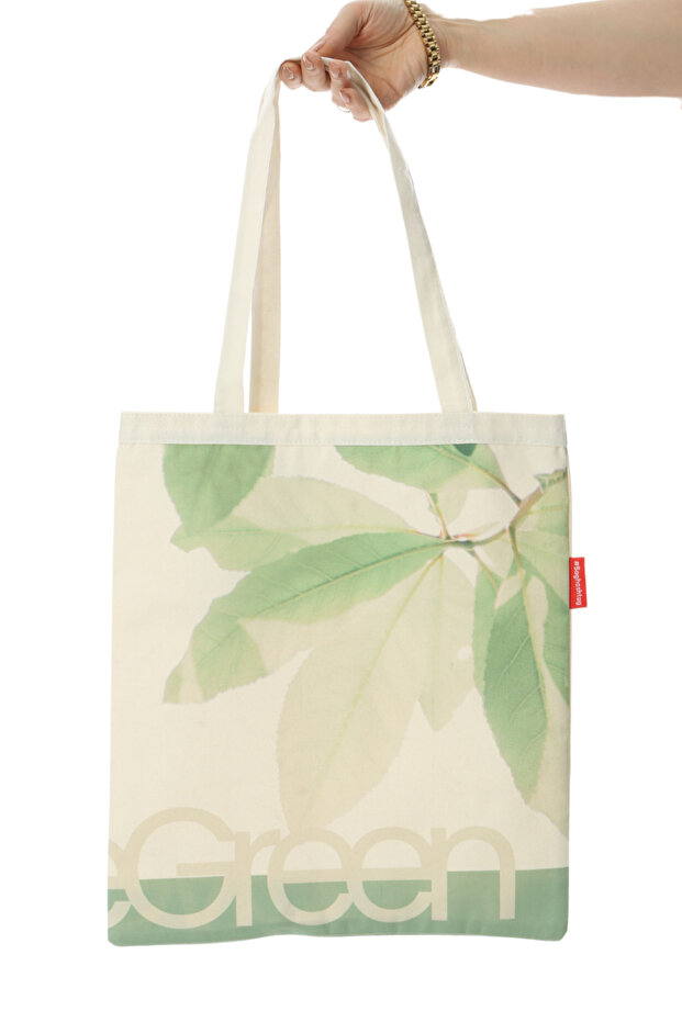 Save Green Baskılı Bez Çanta - 2