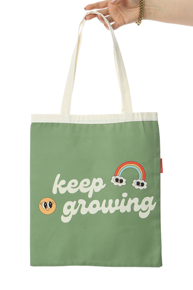 Keep Growing Baskılı Bez Çanta - 2