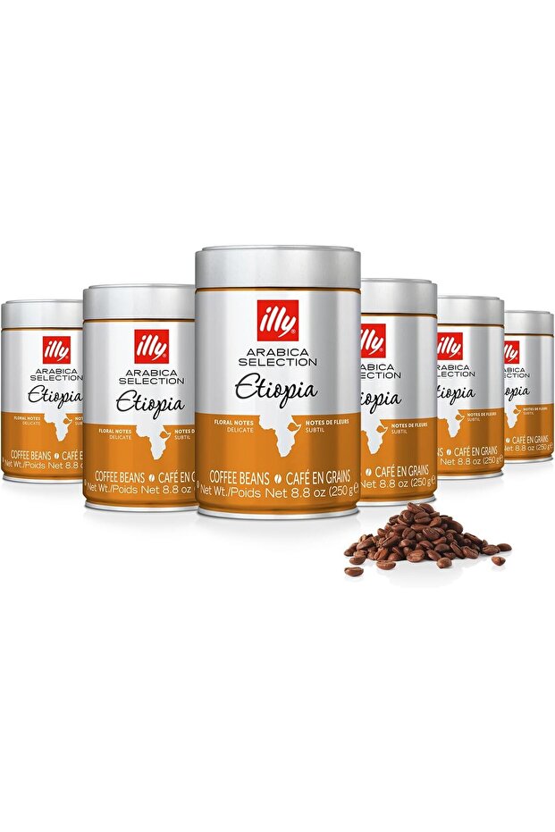Coffee Arabica Selection Ethiopia Coffee Beans, 100% Arabica 250 gr Pack Of 6