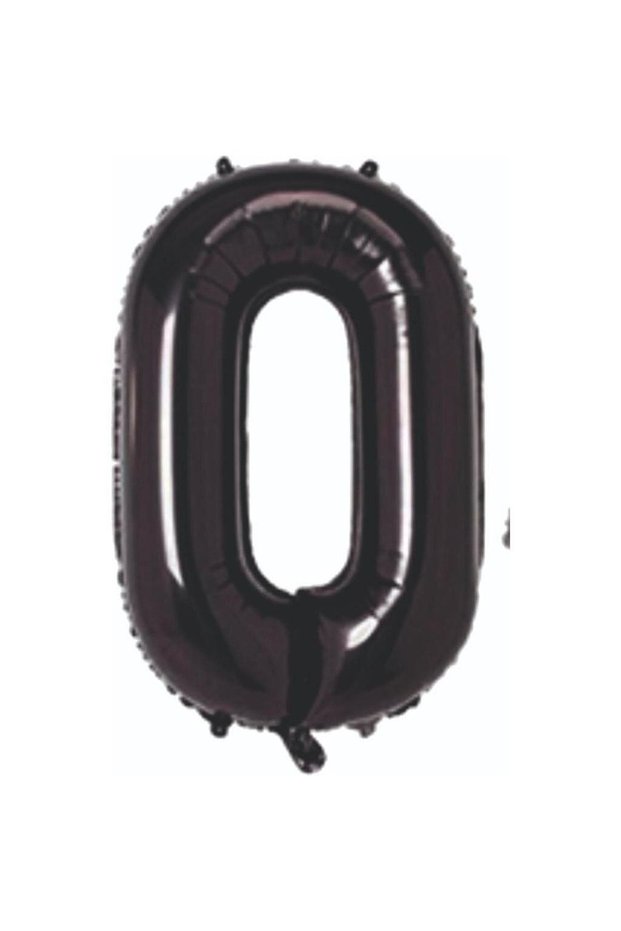 Foil Balloon 0 Number Helium Balloon 76 Cm Black Color - 0 Age Balloon - 0 Age Balloon -0 Number Balloon
