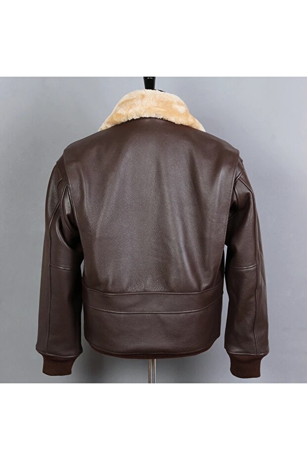 ERKEK PİLOT HAKİKİ DERİ MONT - 3