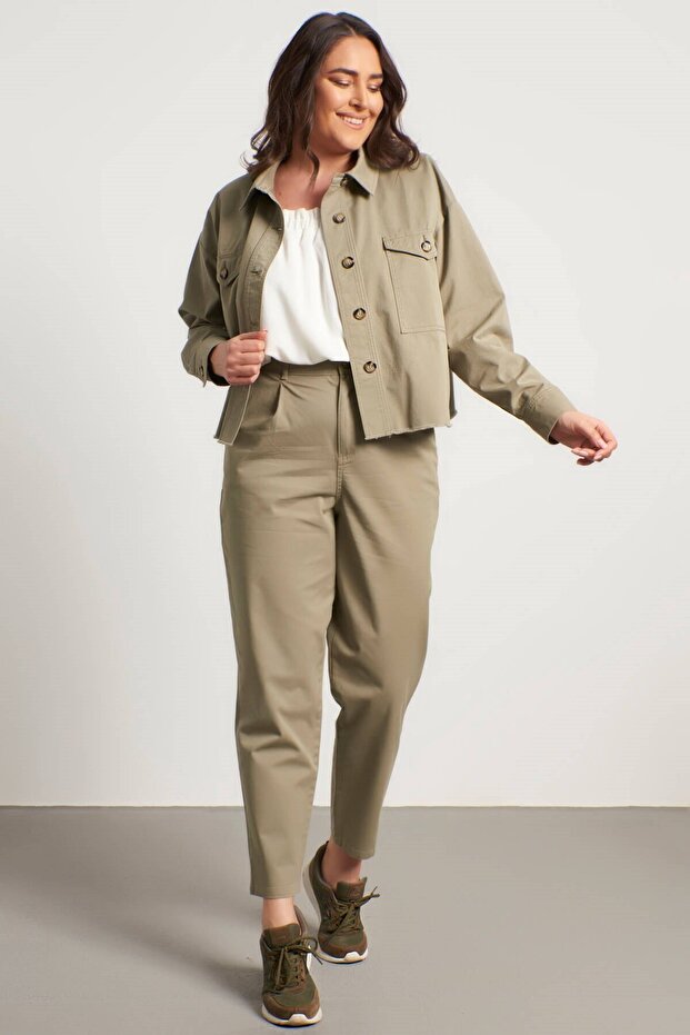 Oversize Ince Ceket - 4