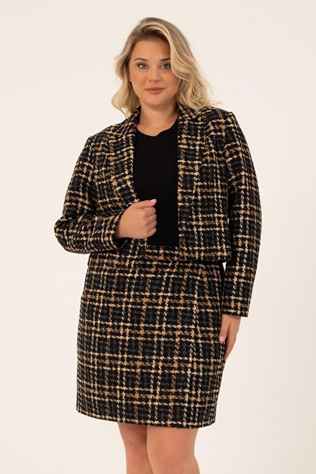 سترة تويد مبطنة - 1