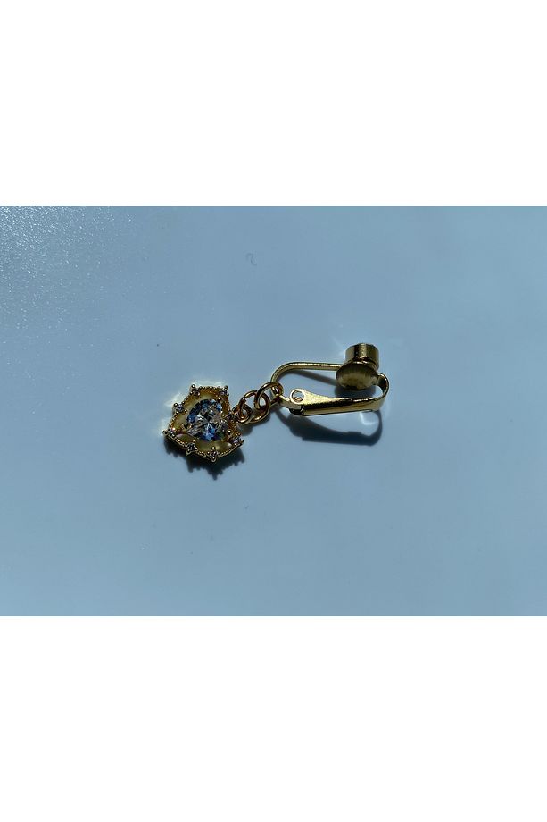 Çelik Göbek Piercing Mıknatıslı Deliksiz Kullanım Sıkıştırmalı Kalpli Model - 5