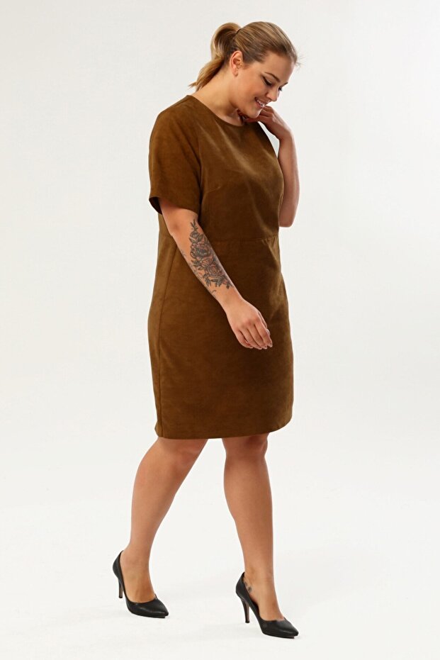 Rochie din piele intoarsa artificiala - 4