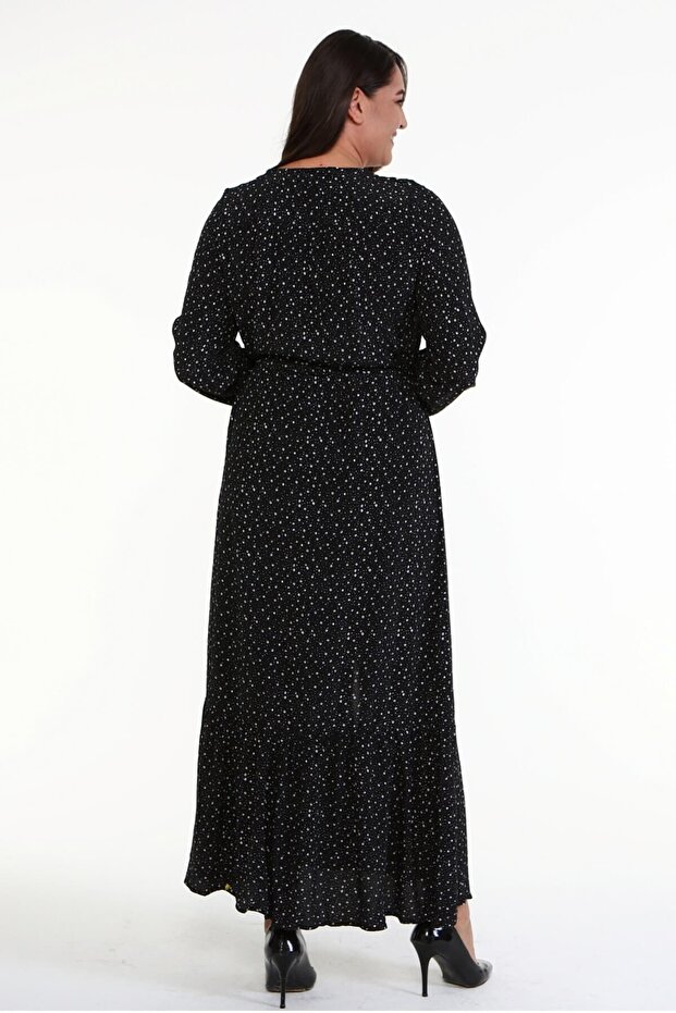 V Yaka Uzun Elbise - 7