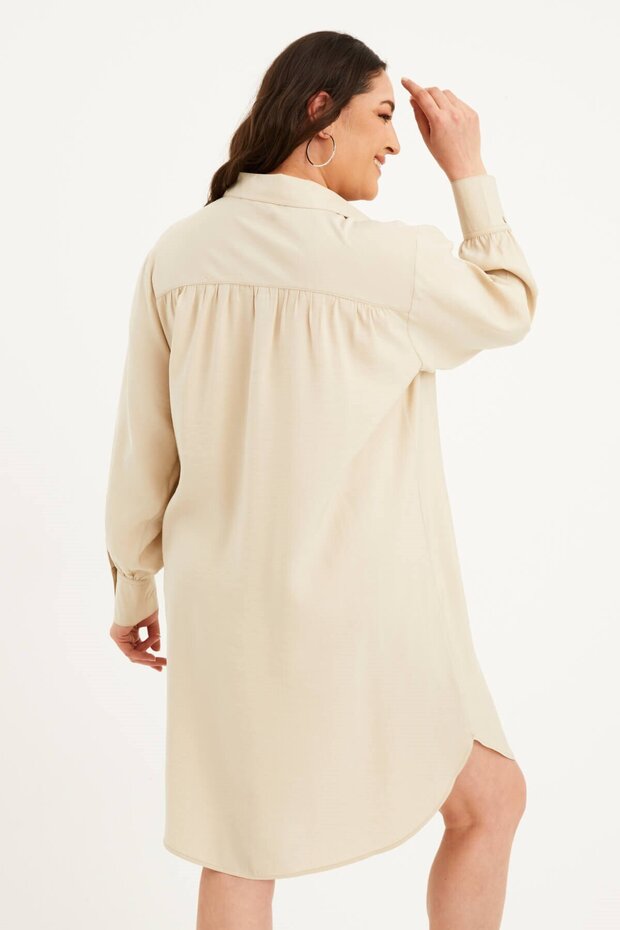 Rochie cămașă cu mânecă lungă - 5