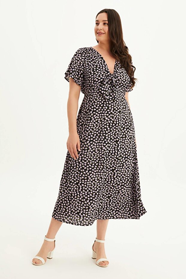 Φόρεμα με δέσιμο μπροστά - 2