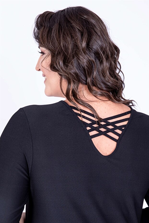 Çapraz Biyeli Elbise - 4