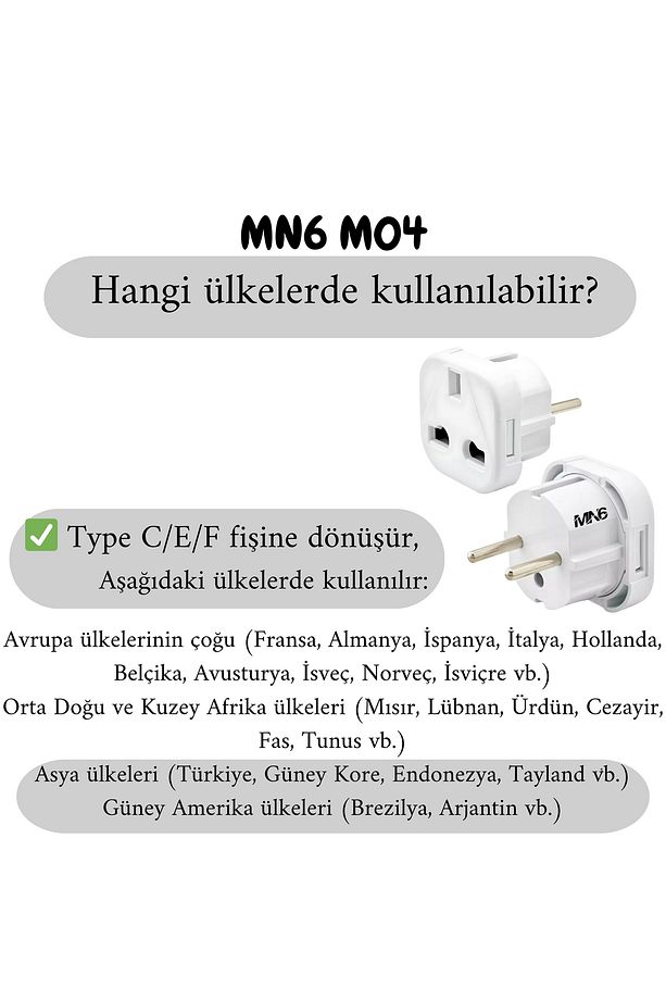 M04 Priz Dönüştürücü/5 Adet Fiş Çevirici Adaptör-şarj Aleti Fiş Dönüştürücü - 3