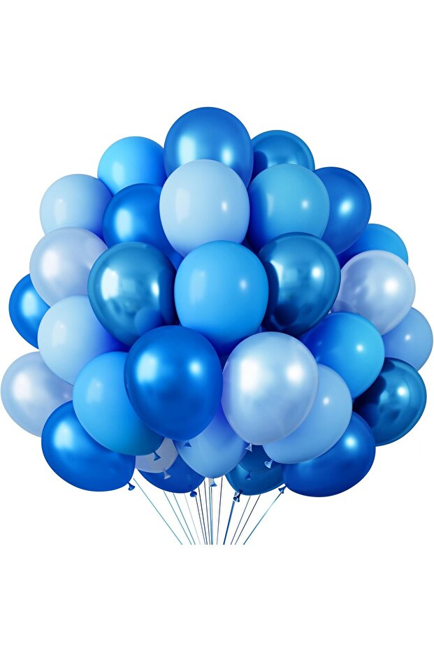 65 Pieces Blue Balloon Set Blue Balloons, for Birthday, Baby Shower, Blue Themed Decorations