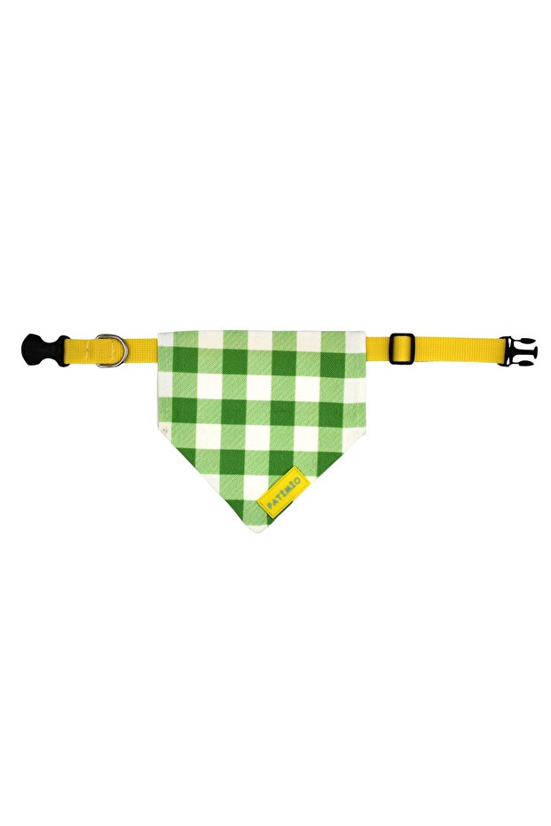 Green Square Cat And Dog Collar Scarf Bandana