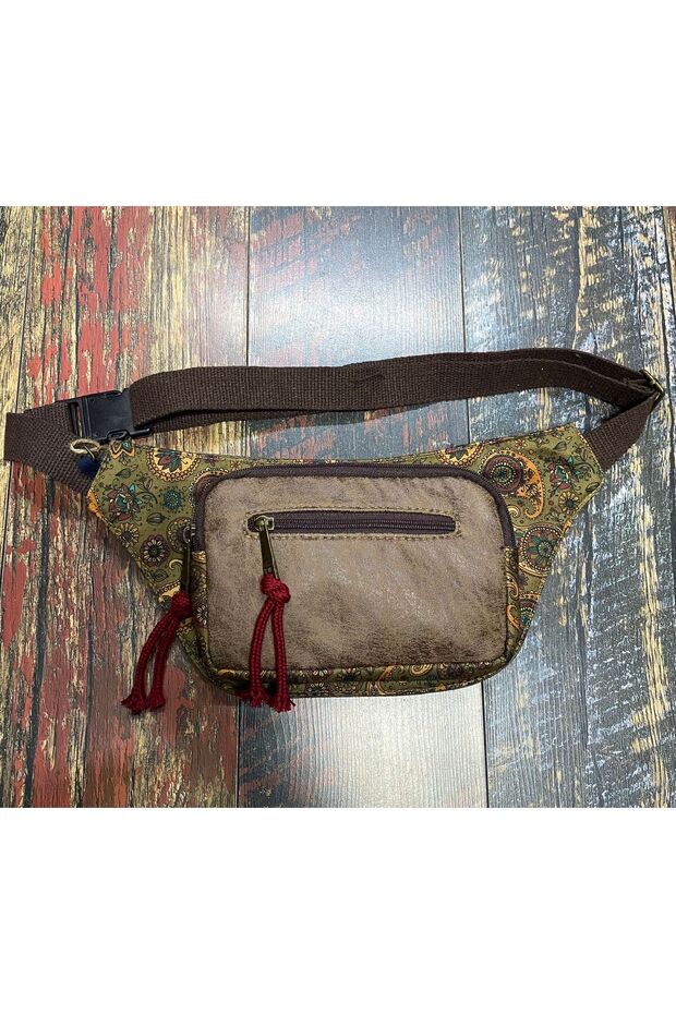 Ethnic Authentic Bohemian Daily Travel Waist Bag Multi-Pocket Water Resistant