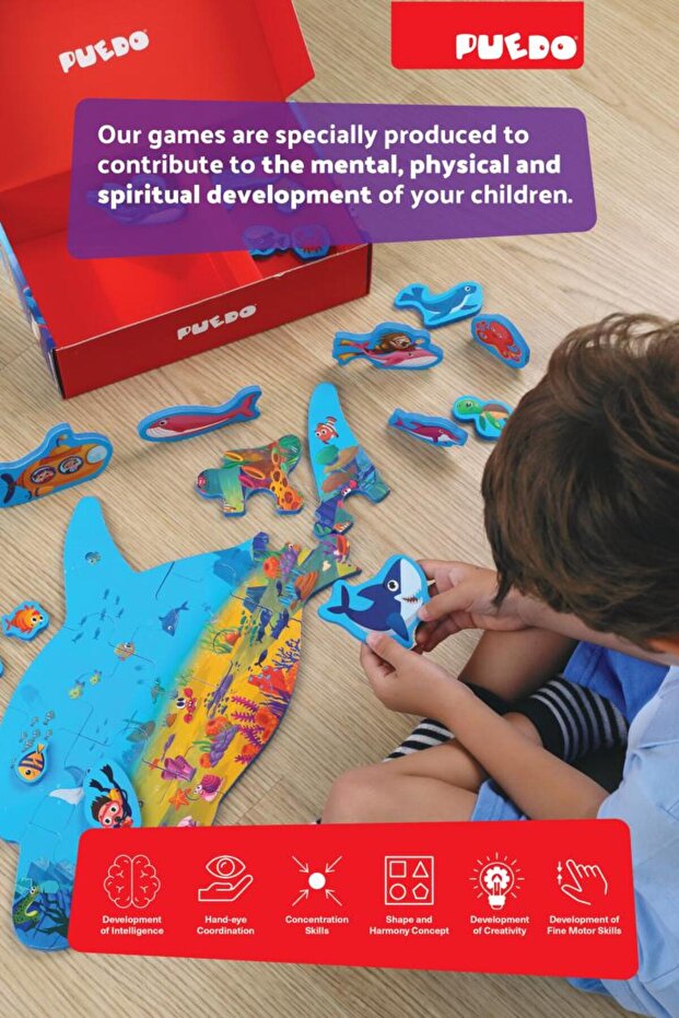 Puzzle Din Spuma Eva, Lumea Marina, Puedo Toys - 4