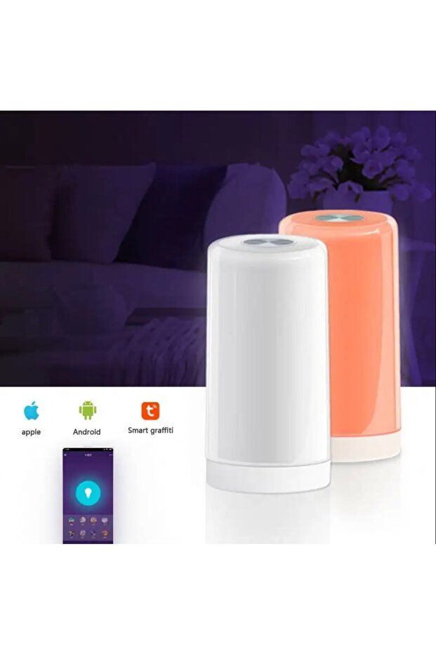 Touch Control Table Lamp Smart RGB LED APP Control, adjustable brightness USB Powered - 5