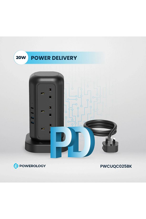 12 Prizli GaN Kule Tipi Çoklu Priz USB ve Kablosuz Şarj - 8