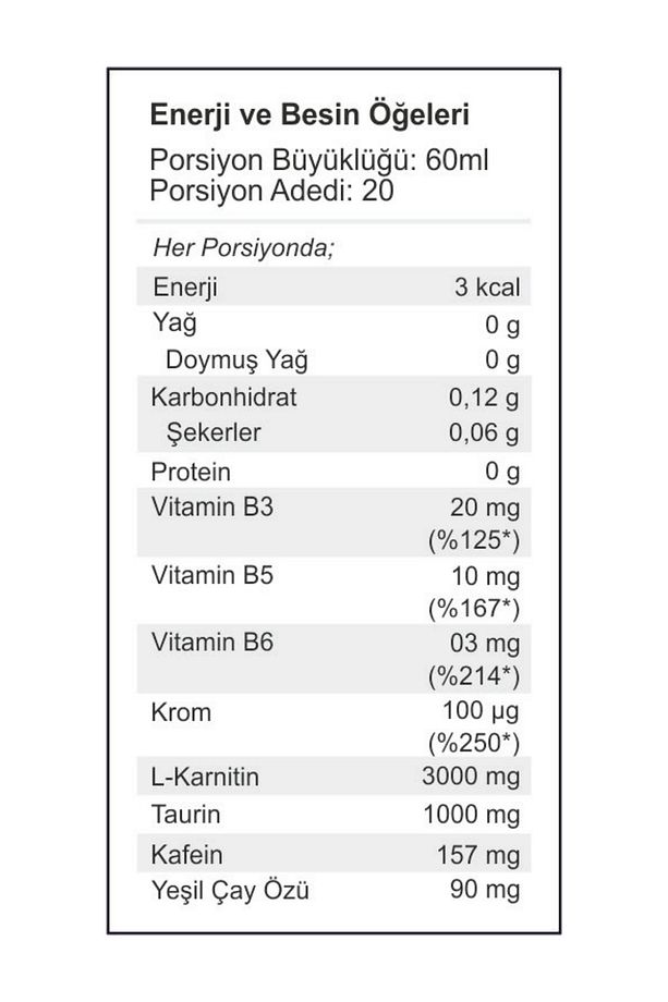 L-Carnitine 3000 Mg Liquid 20 adet X 60 ml Şeftali - Carnipure® Ham Maddeli - 2