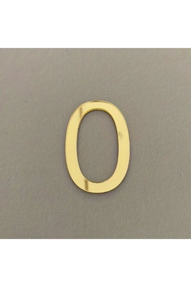 Door Apartment Number 1 mm Gold Mirror Plexi Adhesive No - 0 Zero