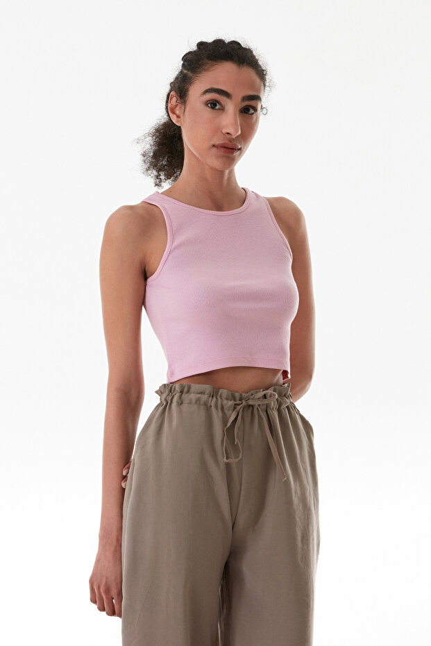 Basic Ribbed Halter Neck Modal Body - 5