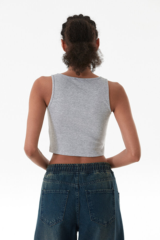 Basic Ribbed Halter Neck Modal Body - 5