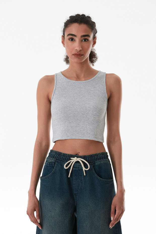 Basic Ribbed Halter Neck Modal Body - 8