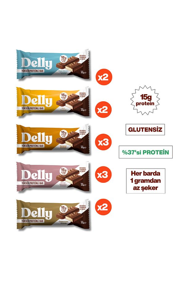 12 Adet Çikolata Kaplı - Yüksek Proteinli Bar Karışık Kutu - 1