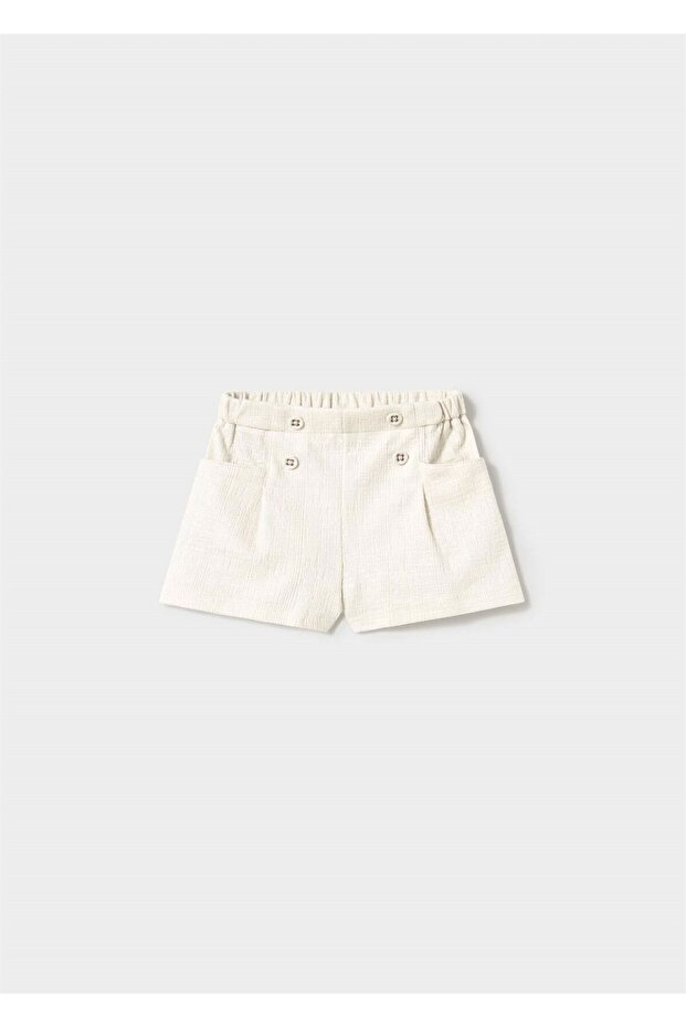 Baby Girl Shorts Cream 1226