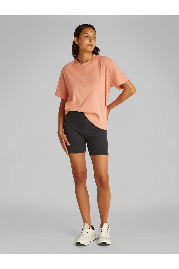 WOVEN LABEL RIB RELAXED TEE - 2