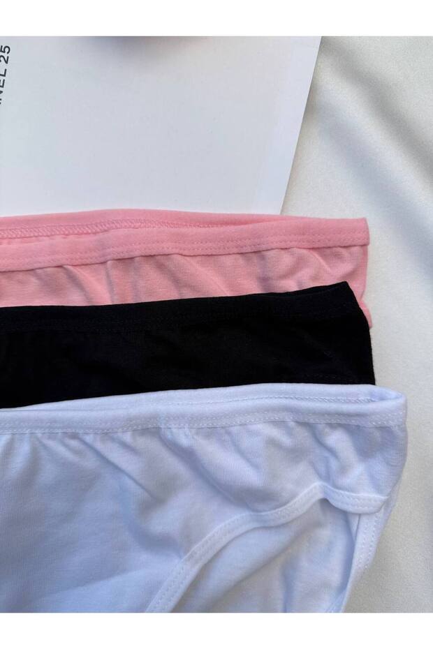 موديل بيكيني من الإيلاستان مكون من 3 قطع بلون سادة - 2