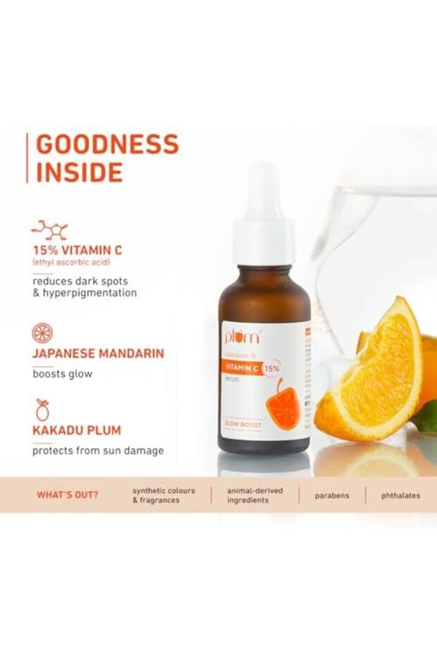 15% Vitamin C Face Serum For Glowing Skin | Non Irritating Formula | For Dull Skin | With Manda - 7