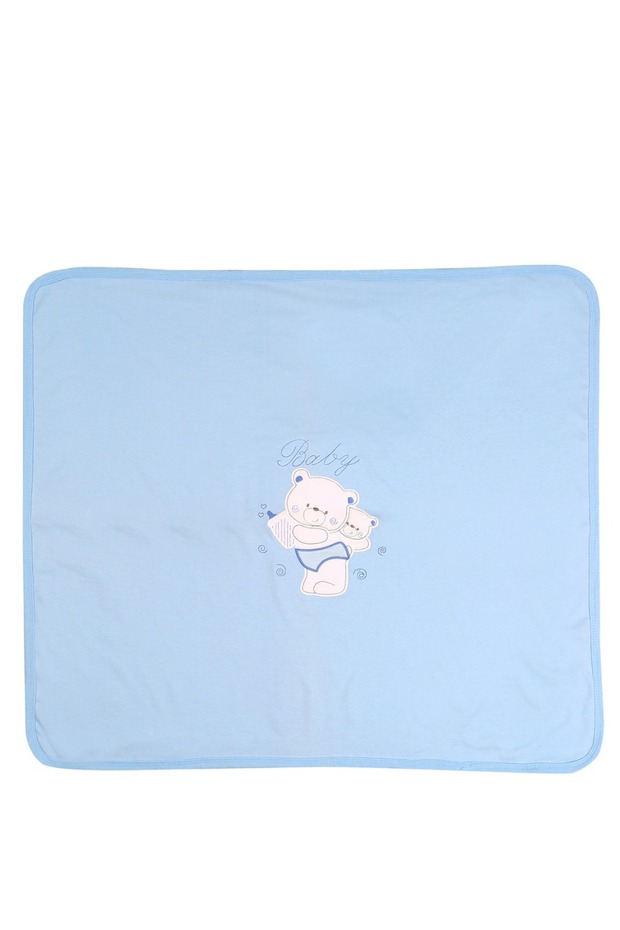 Baby Blanket 100% Cotton Baby Bottle 2-Pack Teddy Bear Combed Cotton Blanket