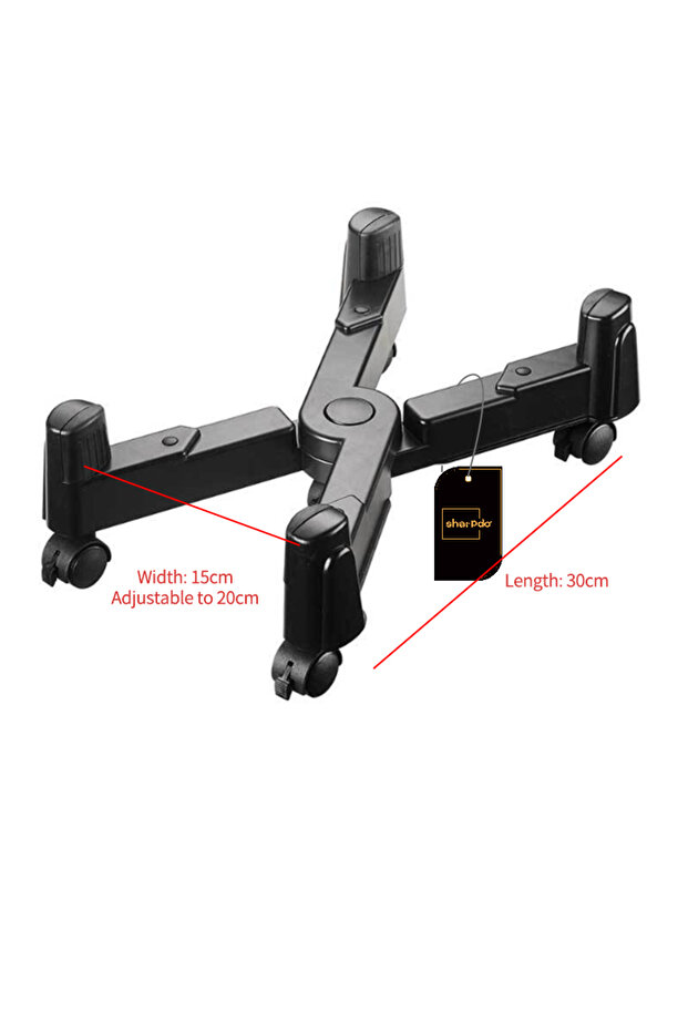 Computer Case Stand, Mobile CPU Holder with 4 Caster Wheels Fits for Most Computer Tower Case - 7