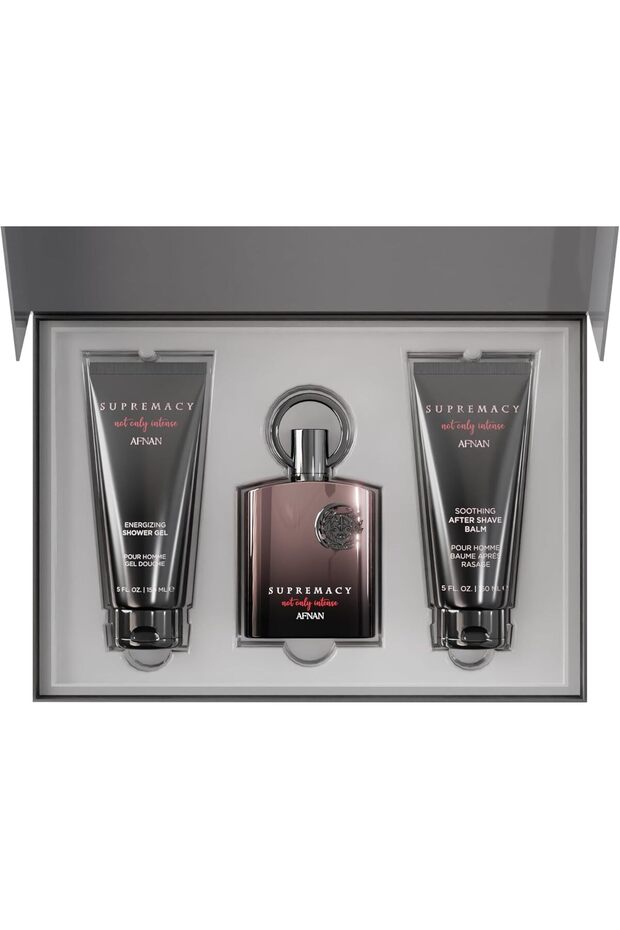 AFNAN Gift Set Supremacy Not Only Intense Eau De Perfume 100 ML + Shower Gel 150 ML + AfterShave 150 - 3