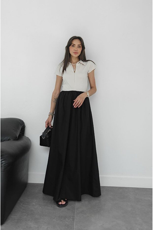 Black Scotland Polo Neck Dress