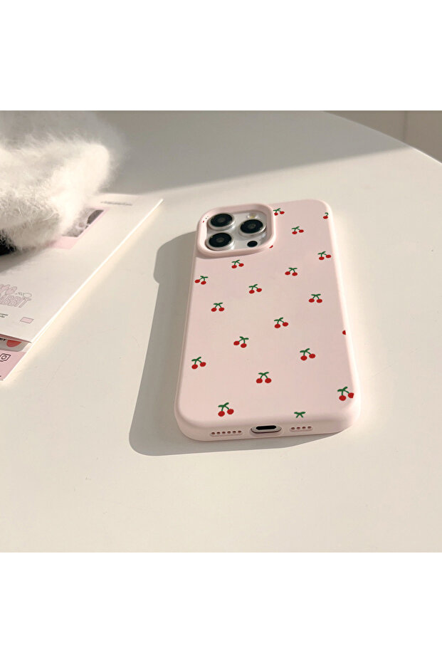 حافظة هاتف بنمط الكرز الفاخر مضادة للصدمات لهاتف iPhone 16 PLUS - 3