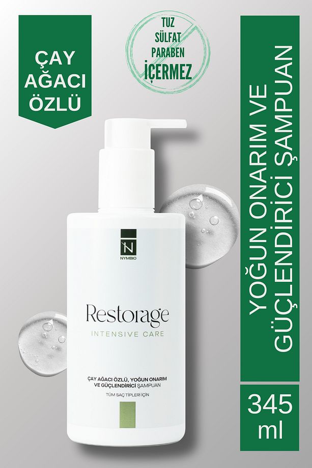 Restorage Çay Ağacı Özlü Yoğun Onarım ve Güçlendirici Şampuan (Intensive Care Shampoo) 345 ml - 1