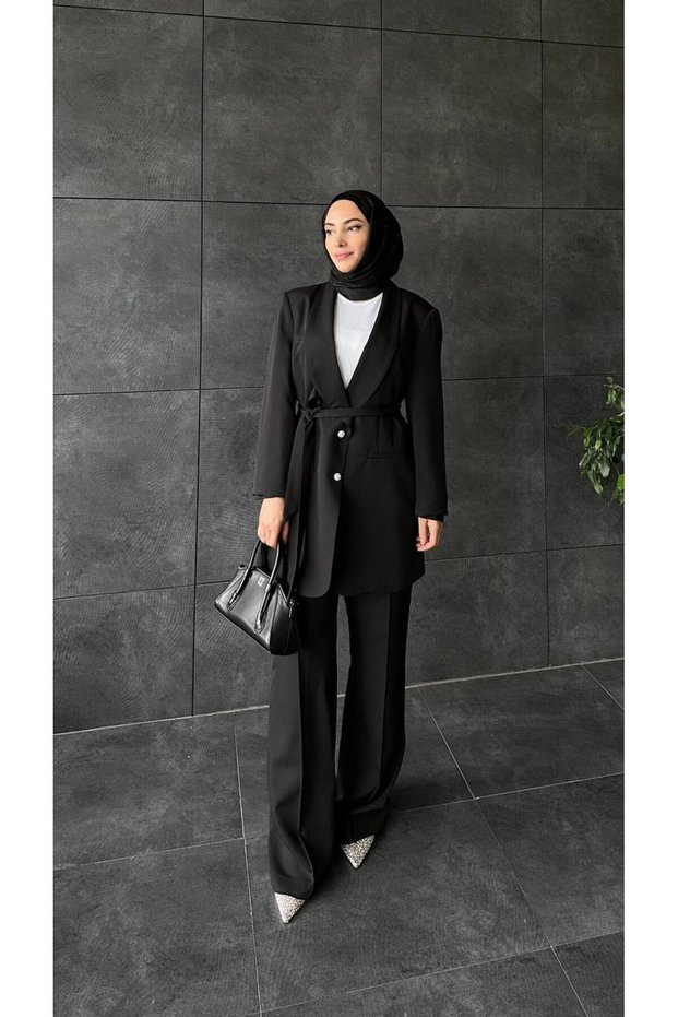 Jacket Hijab Suit Black
