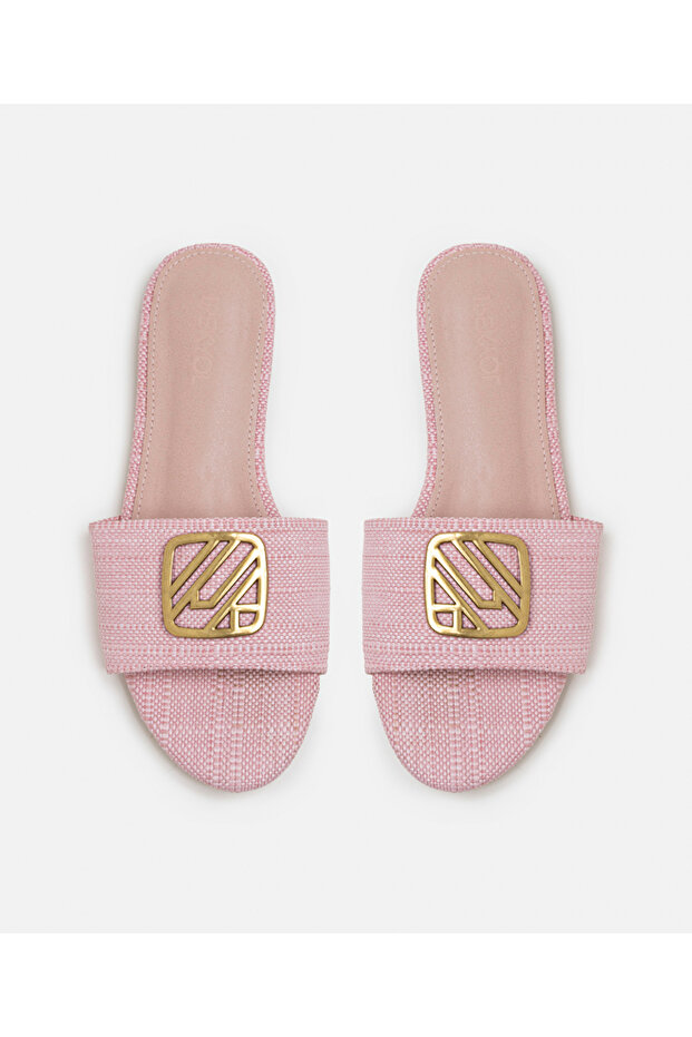 Monogram tokalı terlik - 4