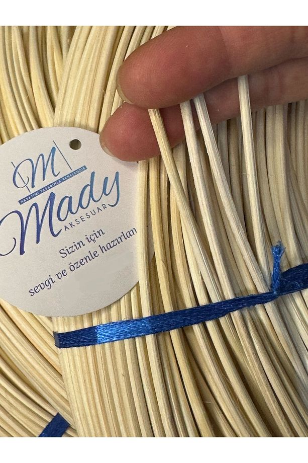 Rattan Core Doğal Bambu Çubuk 2 Mm 100 gr Dekoratif Örgü Rattan Ip - 4