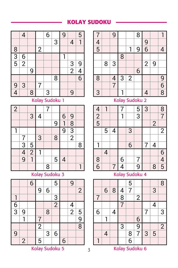 Bulmaca Sudoku Set-5 Kitap-1.800 Adet Sudoku - 3