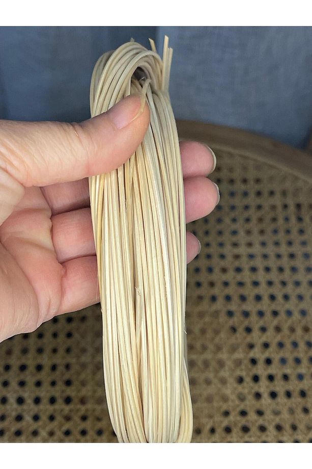 Rattan Core Doğal Bambu Çubuk 2 Mm 100 gr Dekoratif Örgü Rattan Ip - 6