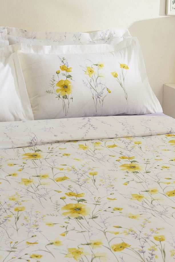 Rosella %100 Pamuk Tek Kişilik Nevresim Takımı Sarı - 5