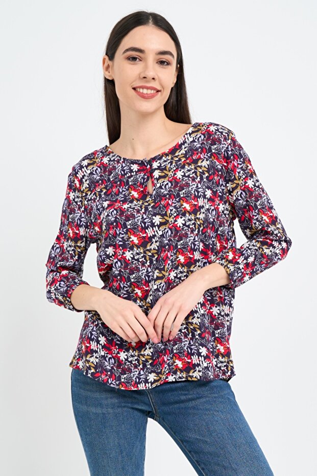 Camasa dama cu model floral - 6