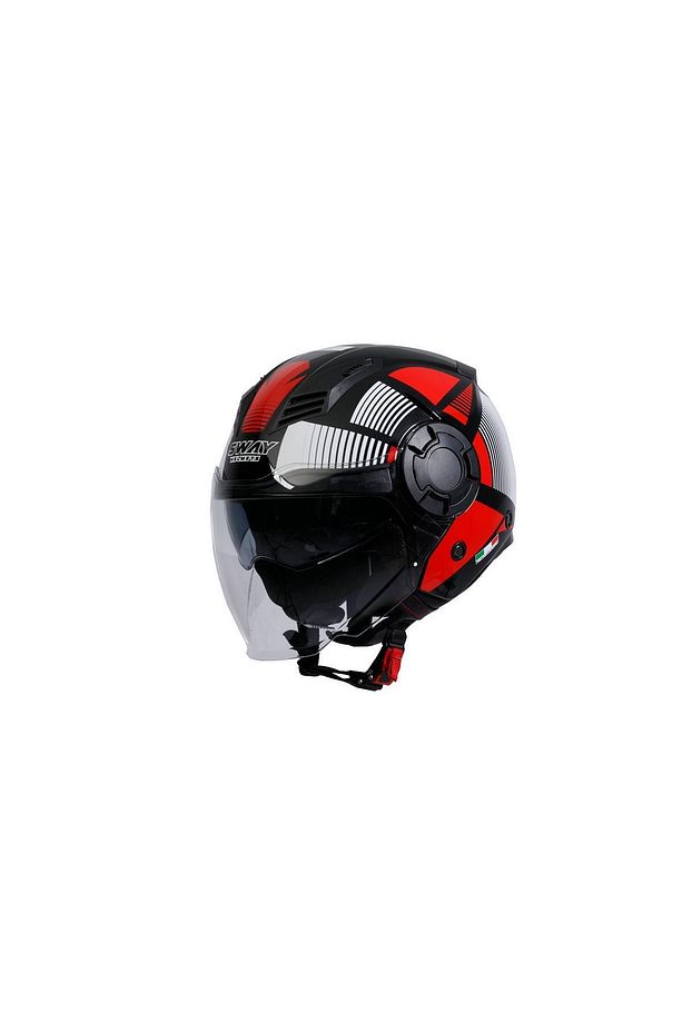 Kask Sw766 Yarım Geko Black Red - 2