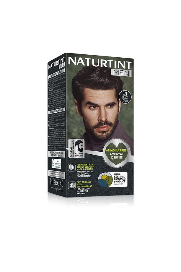 Men 1N Siyah Erkekler için Doğal Saç Boyası 170ML - 1